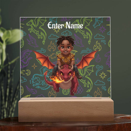 Riding Dragon - Personalized Acrylic Night Light