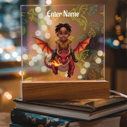 Riding Dragon - Personalized Acrylic Night Light