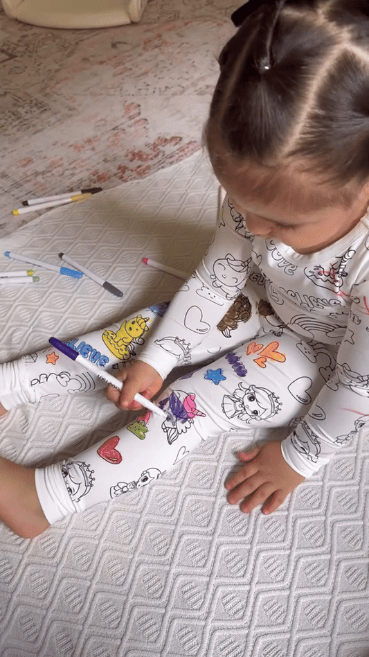 DoodleJamas - Colorable Two-Piece Long Sleeve Pajama Set