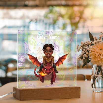 Riding Dragon - Personalized Acrylic Night Light
