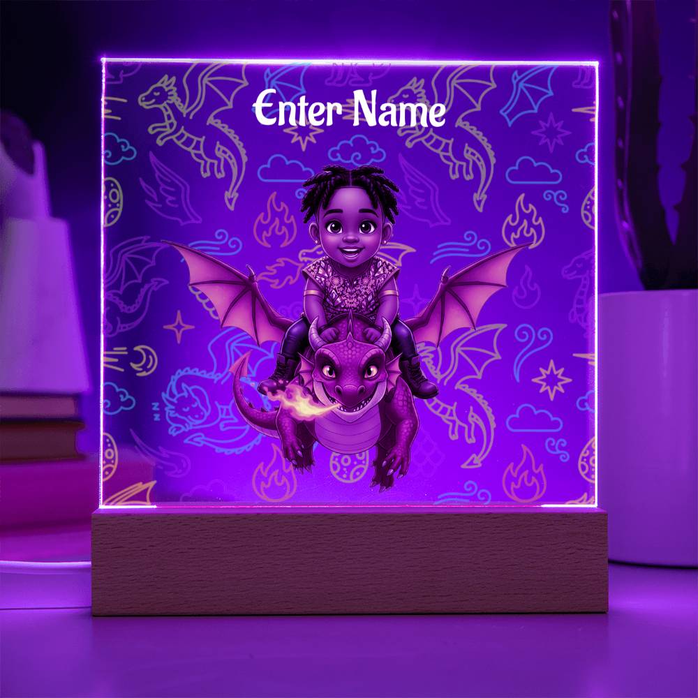 Riding Dragon - Personalized Acrylic Night Light