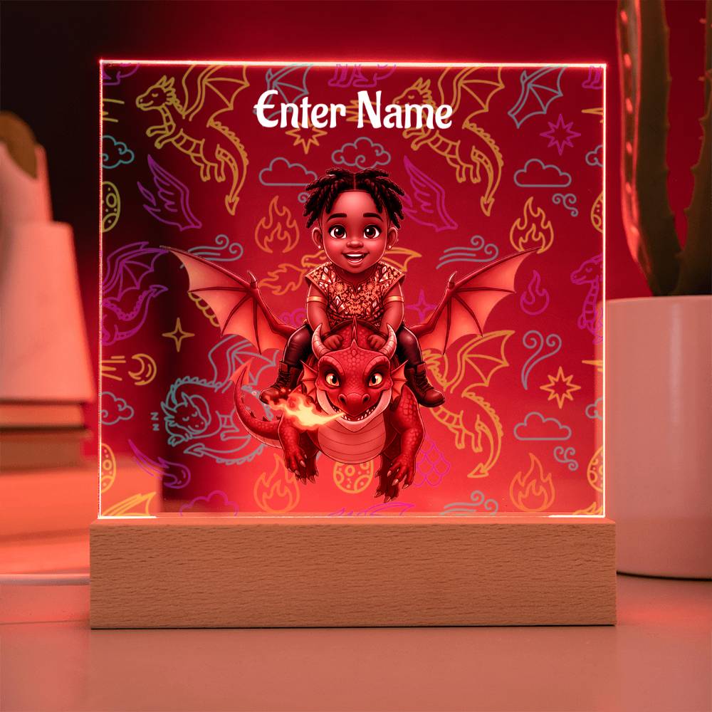 Riding Dragon - Personalized Acrylic Night Light
