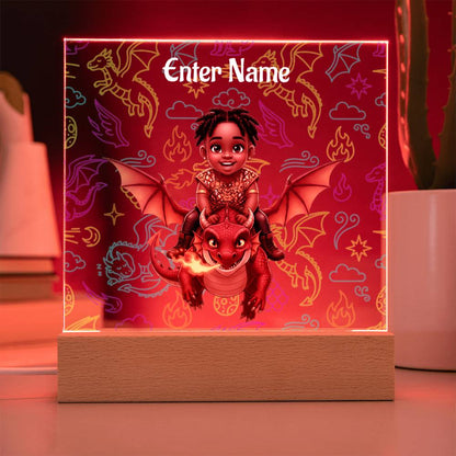Riding Dragon - Personalized Acrylic Night Light