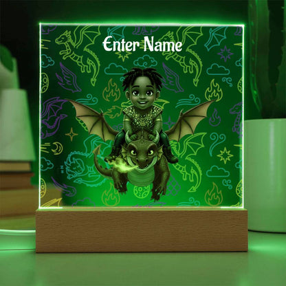 Riding Dragon - Personalized Acrylic Night Light